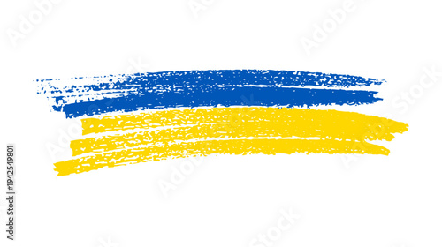Ukrainian national flag in grunge style