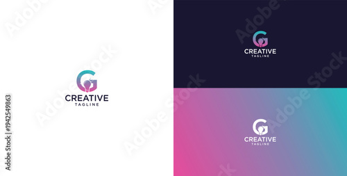 smart bulb logo icon. bulb logo technology. initial logo design G