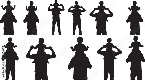 Silhouettes of people in various confident poses and stances