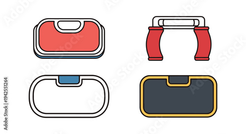 Grip Pad Line art vector set minimal artistic abstract