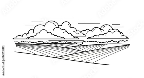 Clouds with sun rays shining through.