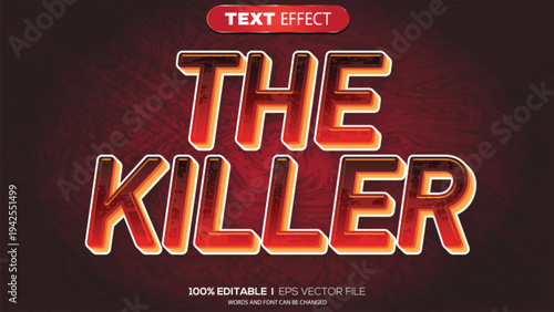 3d text effect the killer theme