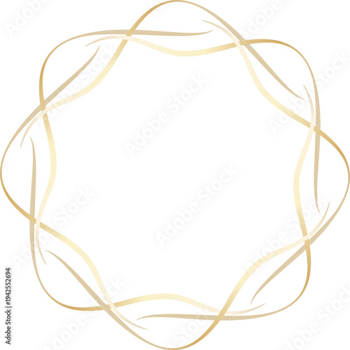 高級感のあるラインのフレーム　ゴールド