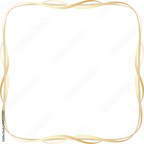 高級感のあるラインのフレーム　ゴールド