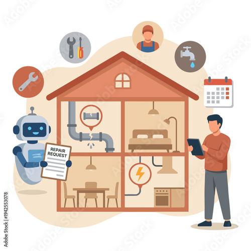 Chatbot Customer Services Illustration