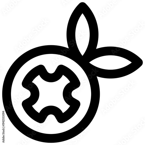 Guava. Editable stroke vector icon.