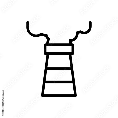 Factory chimney emitting smoke