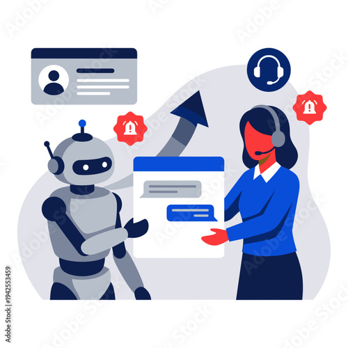Chatbot Customer Services Illustration