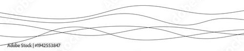 Thin curved wavy lines