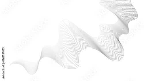 Abstract backdrop with grey wave gradient lines