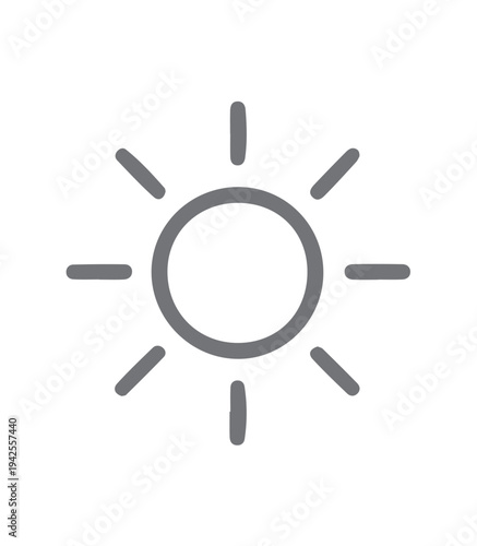 Grey sun icon vector