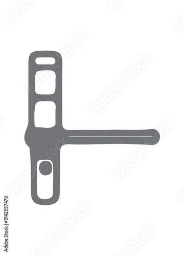 Vector gray door handle icon