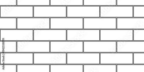 Seamless Pavement mosaic stone concrete wall surface tiles. subway vector block rock white brick wall texture background.