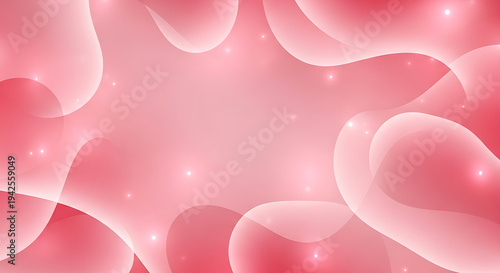 Minimalist Pink Red Geometric Glow Abstract Background. Modern Graphic Design Element for Header, Banner, Poster with Copy Space