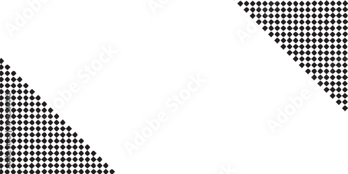 Abstract geometric pattern with black dots on white background.