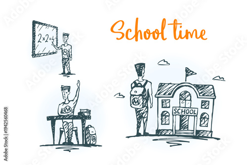  School Day Time Sketch