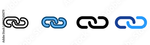 Link Icon Multiple Style Vector Collection   