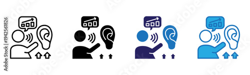 Speaking Icon Multi Style Vector Illustration