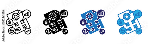 Content Icon Multi Style Vector Illustration