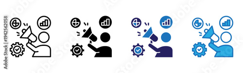 Marketing Icon Multi Style Vector Illustration