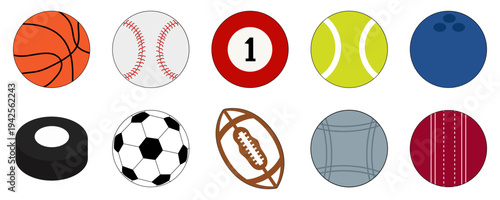 Collection of Sports Balls Icons