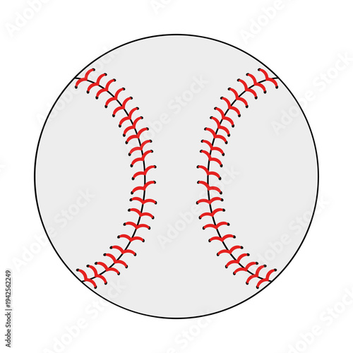 Isolated Baseball Illustration