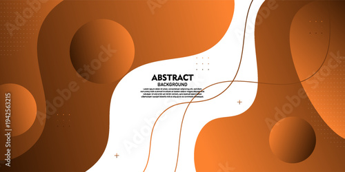 Orange abstract wave background. Fluid wave pattern design. Vector eps10