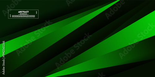 Abstract green triangle background with overlapping paper cut shadow pattern. Green 3D background design. EPS10 vector.