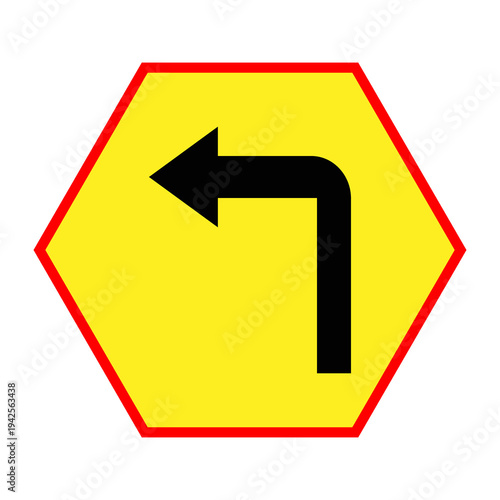 Free Download left turn arrow sign - GFXLoad