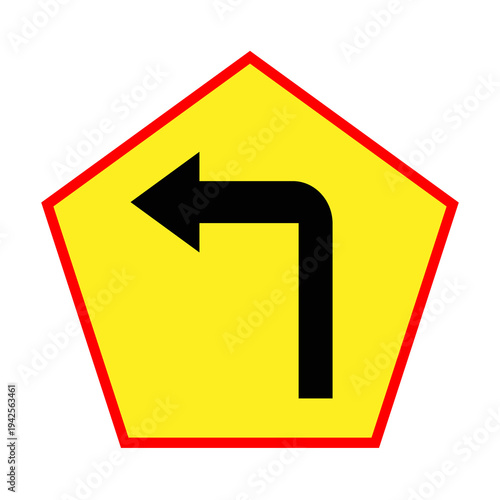 Free Download left turn arrow sign - GFXLoad