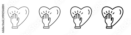 Honesty and Sincere Line Art Icon Vector Illustration Editable