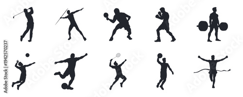 Sports Icons Silhouette Collection