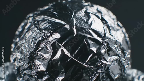 Shiny Crumpled Foil Texture Background, Abstract Metallic