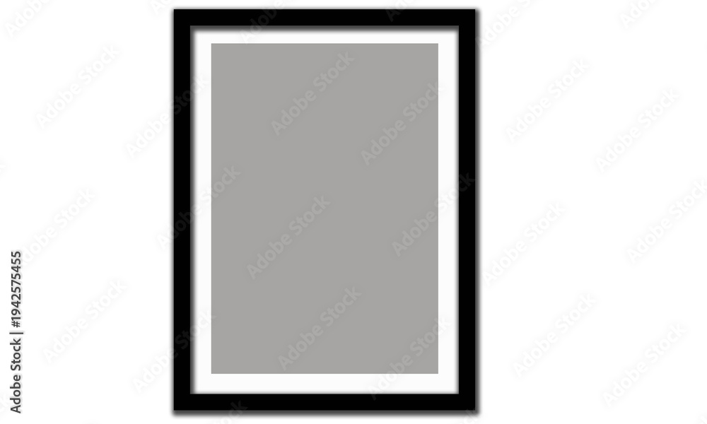 Fototapeta premium Realistic Wall Picture Frame Isolated on Transparent Background – Modern Empty Photo Frame Mockup