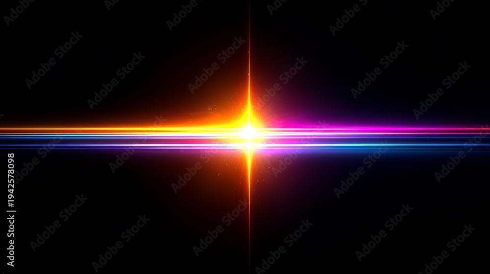 Fototapeta premium Bright Luminous Abstract Light Burst Effect
