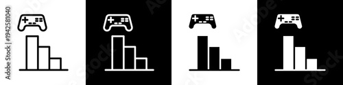 Competition black and white icon design concept