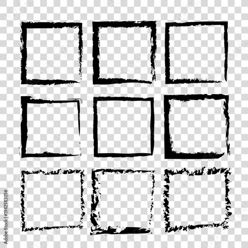 Comprehensive nine 9 collection. Professional texture Vector. Extraordinary border element. Traditional artistic boxes