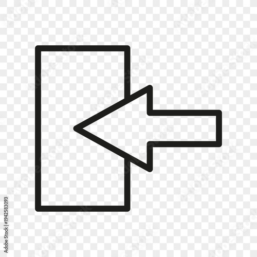 Quadro su tela Login arrow icon