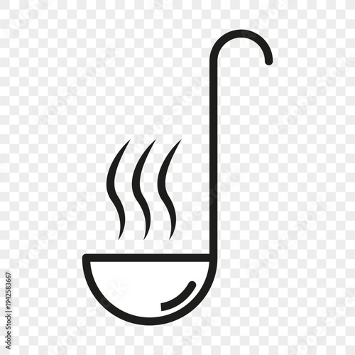 Authentic culinary masterpieces. Professional kitchen Vector. Sophisticated soup ladles. Incredible cooking equipments.