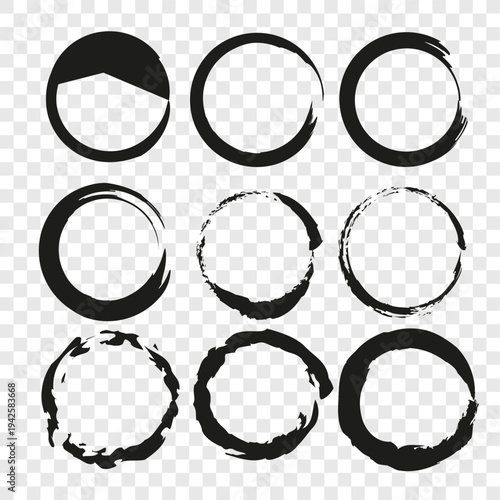 Inkiness circling collections. Distressing Vector bordering. Messiness painting ringlets. Handdrawing charcoal elementals.