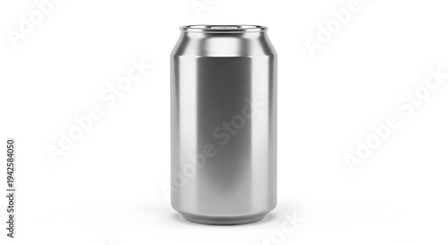 Metal can with lid on white background stock photo ist.