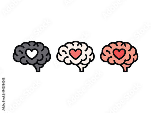 Brain illustrations show emotional states.
