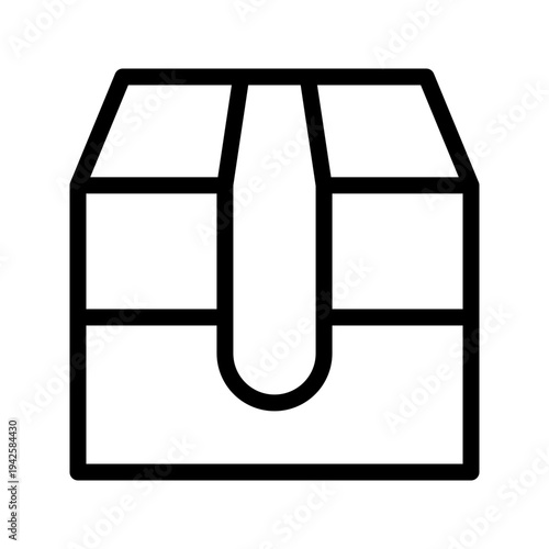 Reliable Shipping Box Icon for Parcel Delivery, Logistics, and Product Packaging