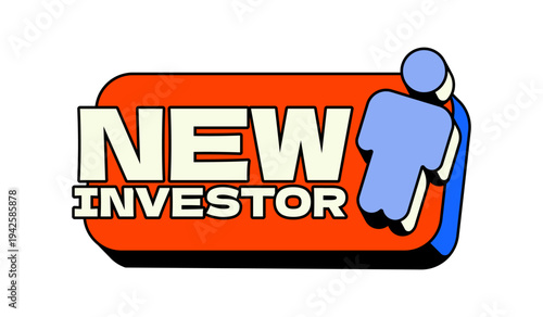 New investor announcement UI overlay alert illustration. Investment update. Partnership growth. Startup expansion. Y2K neubrutalism popup notification element. Status message in funky retro design