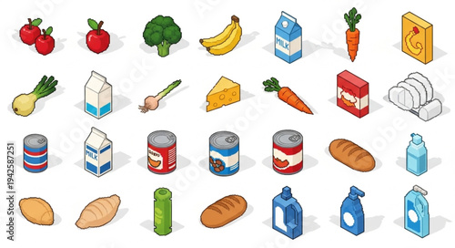 Assorted Grocery Items and Food Products.