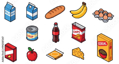 Assorted Grocery Items and Food Products.