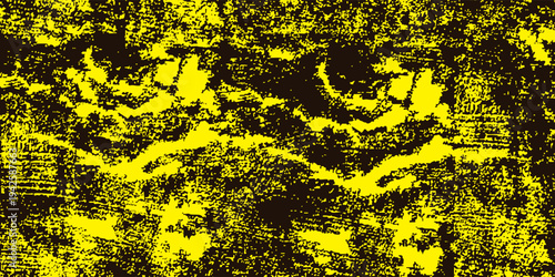 Dark grunge background of golden texture. Abstract black and yellow design templates for wallpaper or design.