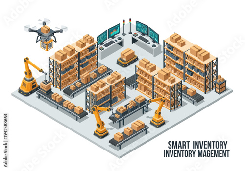 Innovative Smart Inventory Management System with Automated Robots and Drones