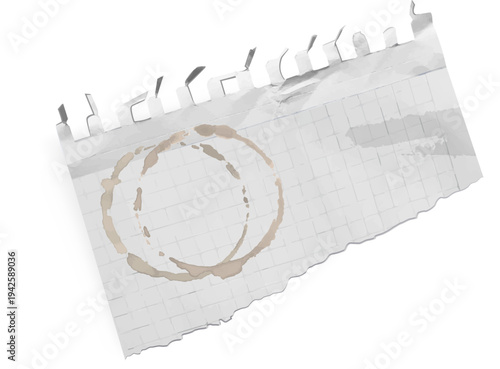 Paper with Coffee Stain