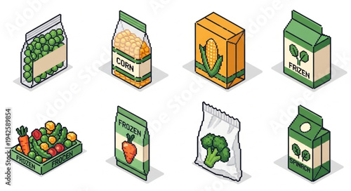 Assorted Food Packaging and Produce.